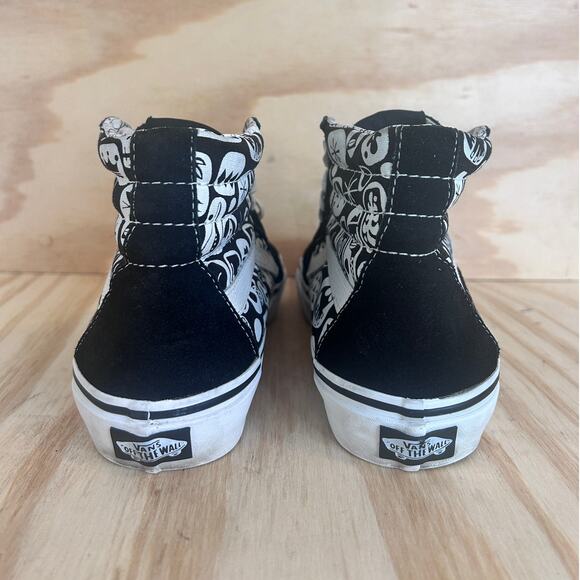 Vans Off The Wall - SK8 Hi Symbols - Sneakers - Black/White - Women's - 8 - Picture 6 of 9